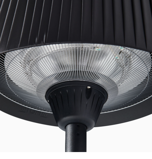 Distance between patio heater and ceiling