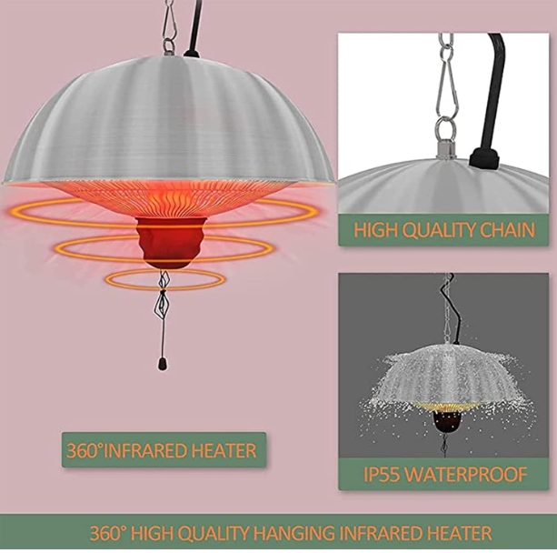 Ceiling heater for gazebo 1500W